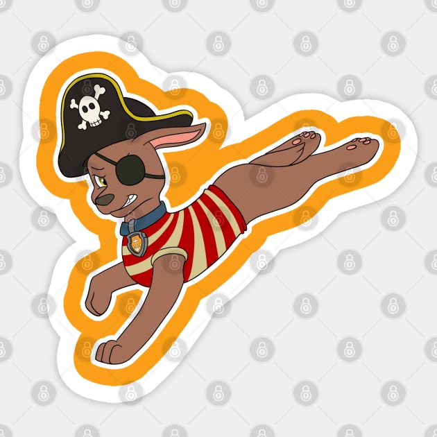 PAW Patrol Halloween Pirate Zuma Sticker by kreazea